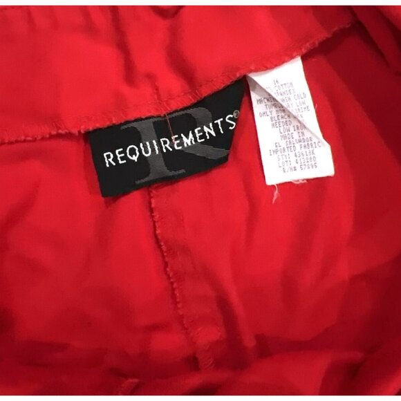 Requirements Red Cuffed Capri Pants Size 10 - Picture 3 of 9